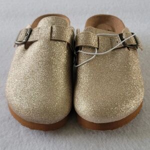 Rocket Dog Abel Plus Clogs Gold Glenn Glitter Slip On Sandals Big Kids‎ Sz 1.